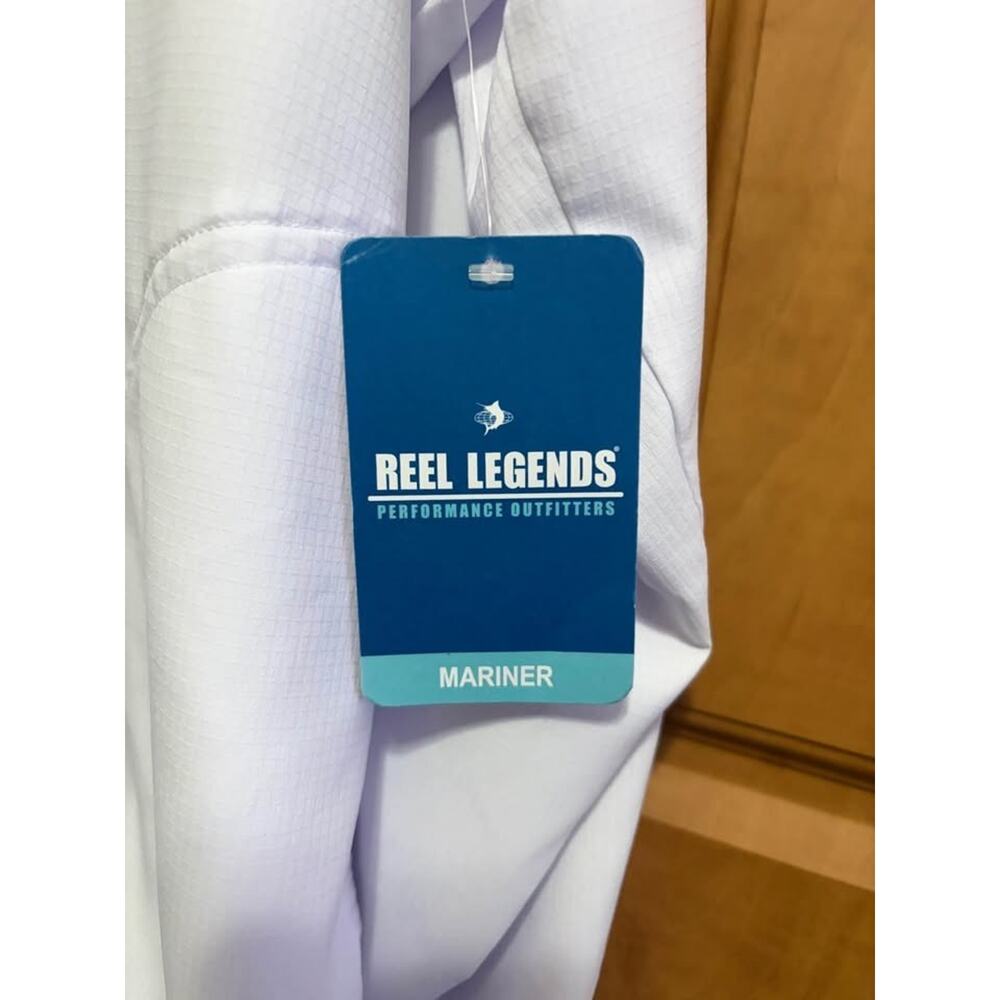 Reel Legends Saltwater Shirt Womens 1X White Long Sleeve Vent Blouse Fishing Top - Picture 3 of 6